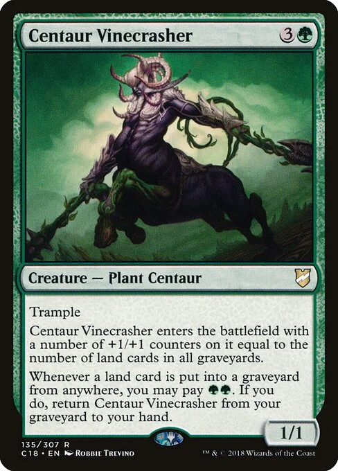 Centaur Vinecrasher, carta Magic di tipo Creature — Plant Centaur illustrata da Robbie Trevino