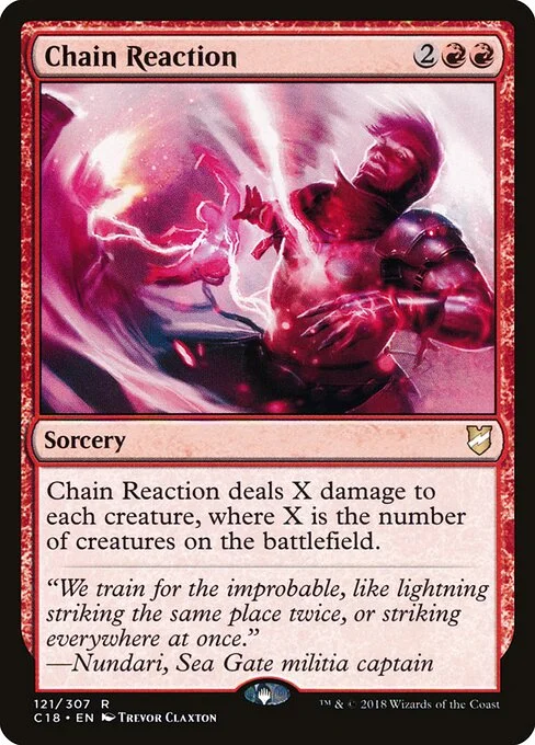 Chain Reaction, carta Magic di tipo Sorcery illustrata da Trevor Claxton