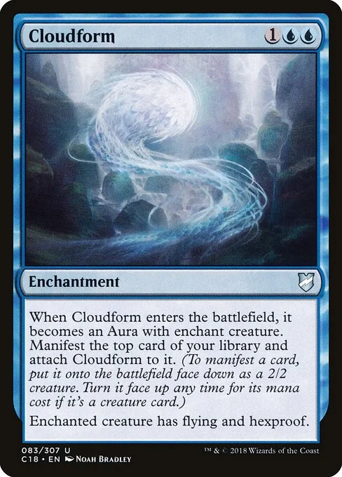 Cloudform, carta Magic di tipo Enchantment illustrata da Noah Bradley
