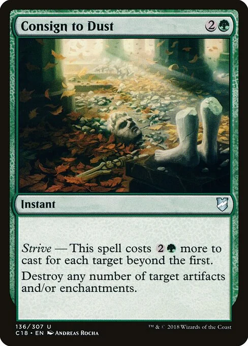 Consign to Dust, carta Magic di tipo Instant illustrata da Andreas Rocha