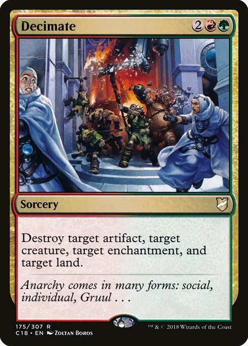 Decimate, carta Magic di tipo Sorcery illustrata da Zoltan Boros