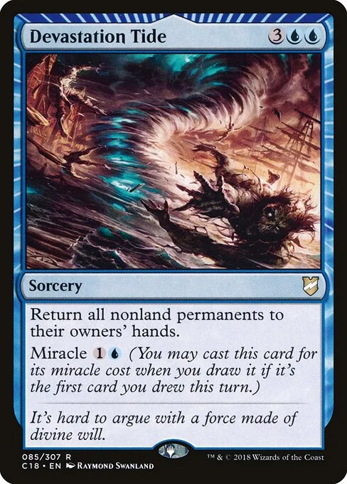Devastation Tide, carta Magic di tipo Sorcery illustrata da Raymond Swanland