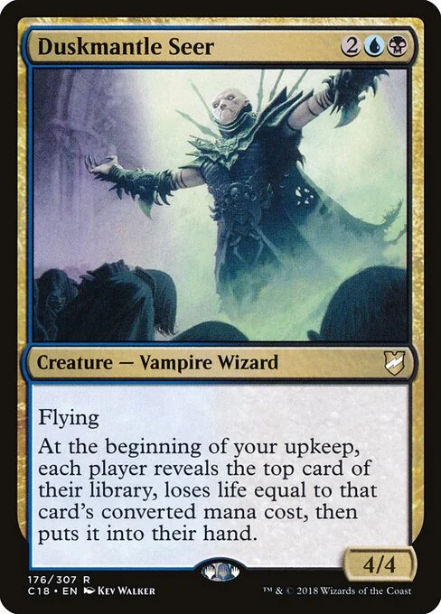 Duskmantle Seer, carta Magic di tipo Creature — Vampire Wizard illustrata da Kev Walker
