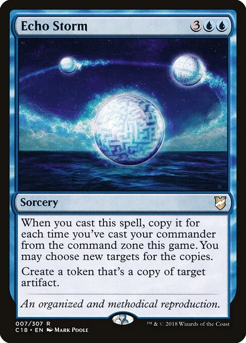 Echo Storm, carta Magic di tipo Sorcery illustrata da Mark Poole