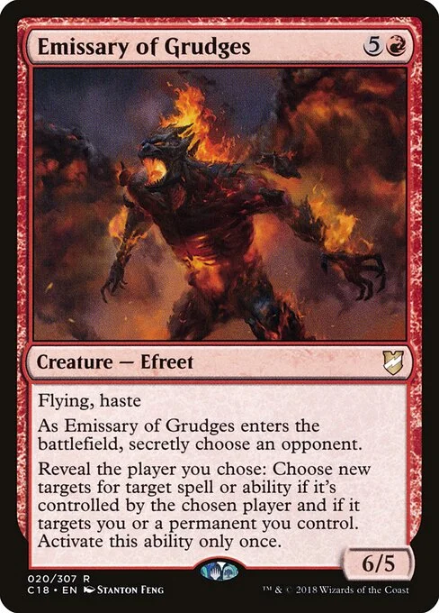 Emissary of Grudges, carta Magic di tipo Creature — Efreet illustrata da Stanton Feng