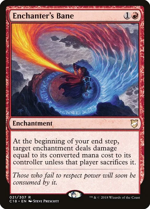 Enchanter's Bane, carta Magic di tipo Enchantment illustrata da Steve Prescott