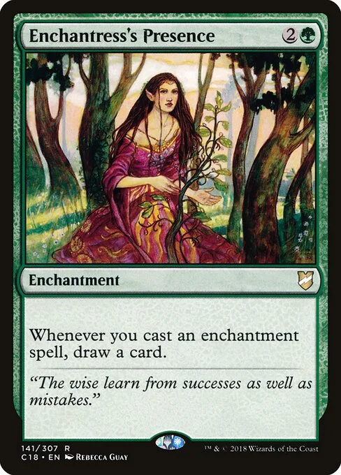 Enchantress's Presence, carta Magic di tipo Enchantment illustrata da Rebecca Guay