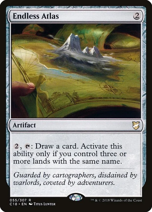Endless Atlas, carta Magic di tipo Artifact illustrata da Titus Lunter