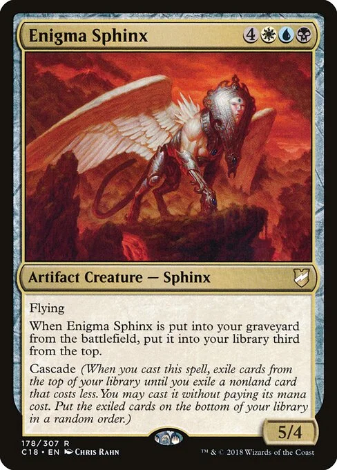 Enigma Sphinx, carta Magic di tipo Artifact Creature — Sphinx illustrata da Chris Rahn