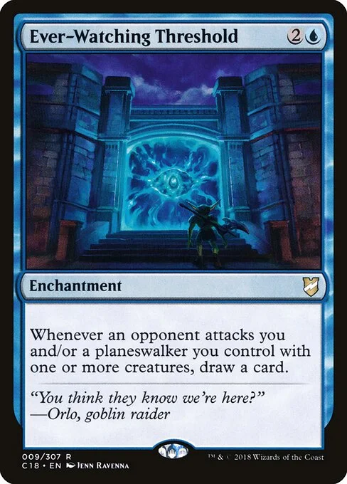 Ever-Watching Threshold, carta Magic di tipo Enchantment illustrata da Ravenna Tran