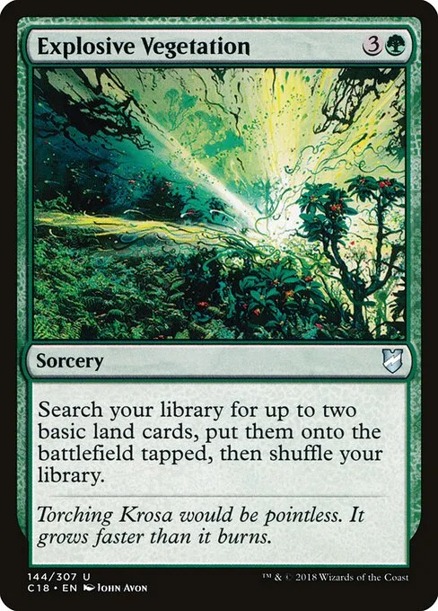 Explosive Vegetation, carta Magic di tipo Sorcery illustrata da John Avon