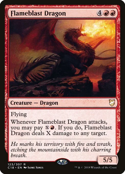 Flameblast Dragon, carta Magic di tipo Creature — Dragon illustrata da Jaime Jones