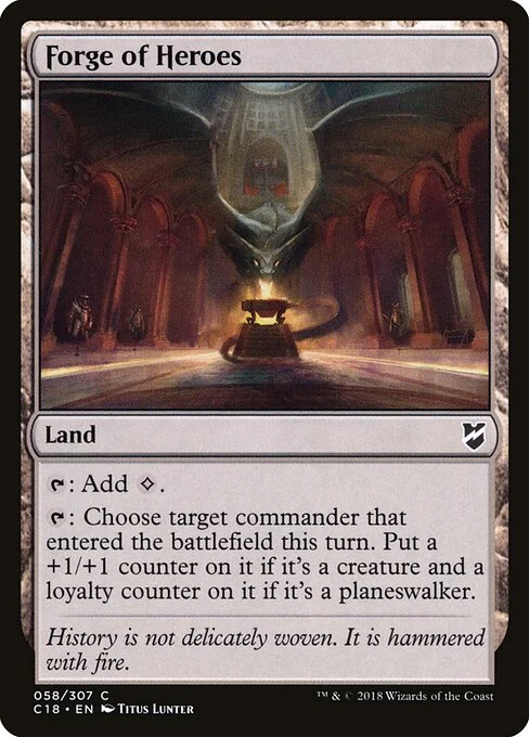 Forge of Heroes, carta Magic di tipo Land illustrata da Titus Lunter