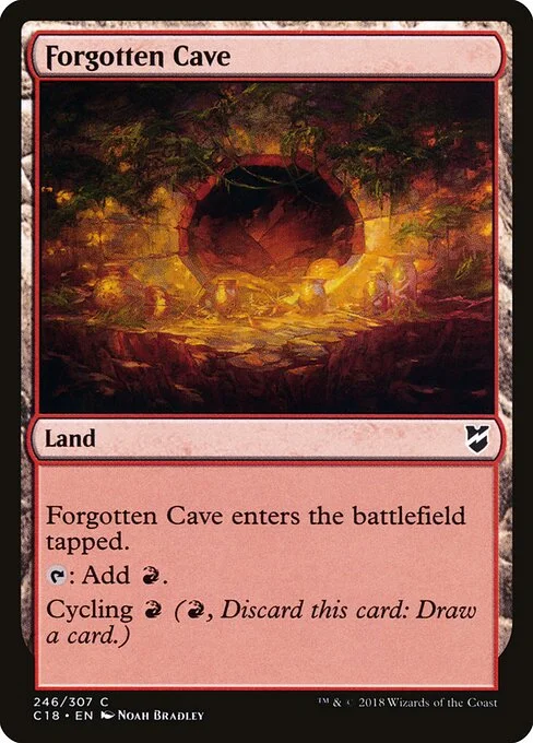 Forgotten Cave, carta Magic di tipo Land illustrata da Noah Bradley
