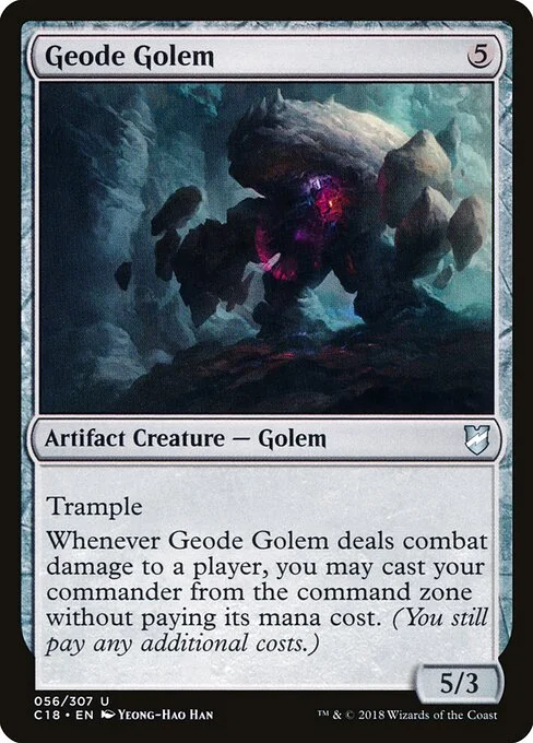 Geode Golem, carta Magic di tipo Artifact Creature — Golem illustrata da Yeong-Hao Han