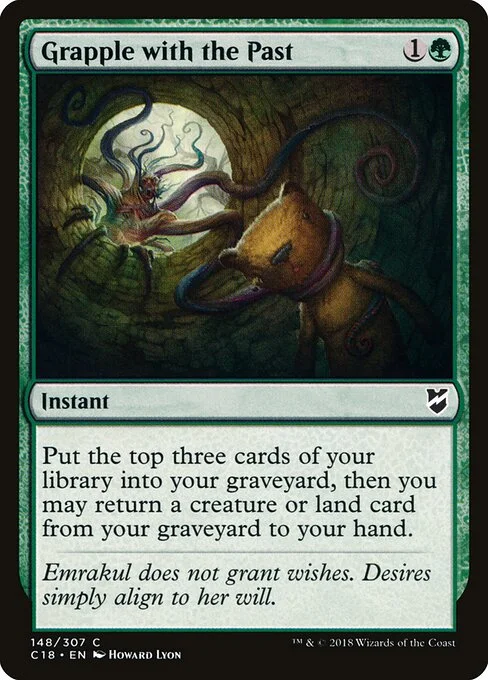 Grapple with the Past, carta Magic di tipo Instant illustrata da Howard Lyon
