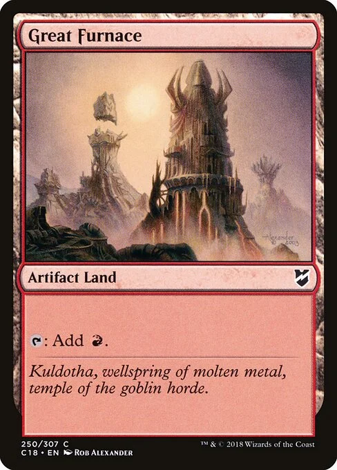 Great Furnace, carta Magic di tipo Artifact Land illustrata da Rob Alexander