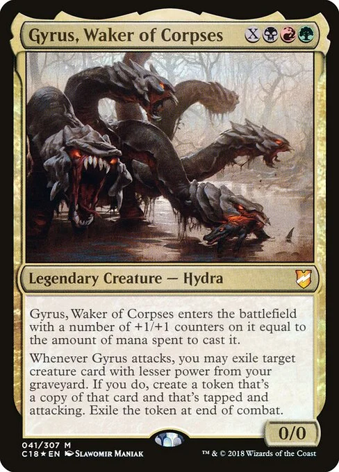 Gyrus, Waker of Corpses, carta Magic di tipo Legendary Creature — Hydra illustrata da Slawomir Maniak