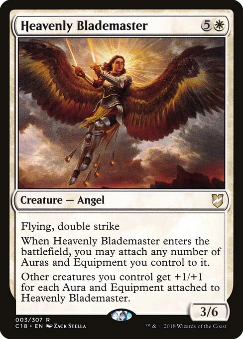 Heavenly Blademaster, carta Magic di tipo Creature — Angel illustrata da Zack Stella