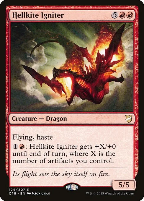 Hellkite Igniter, carta Magic di tipo Creature — Dragon illustrata da Jason Chan