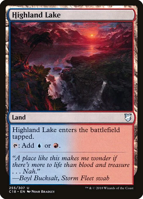 Highland Lake, carta Magic di tipo Land illustrata da Noah Bradley