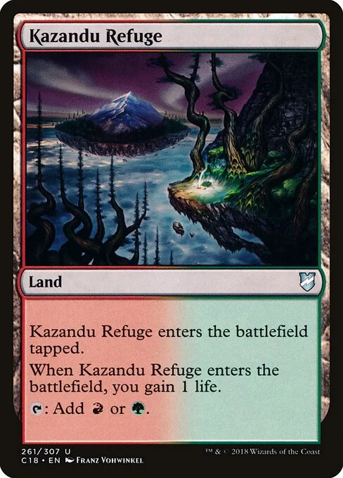 Kazandu Refuge, carta Magic di tipo Land illustrata da Franz Vohwinkel