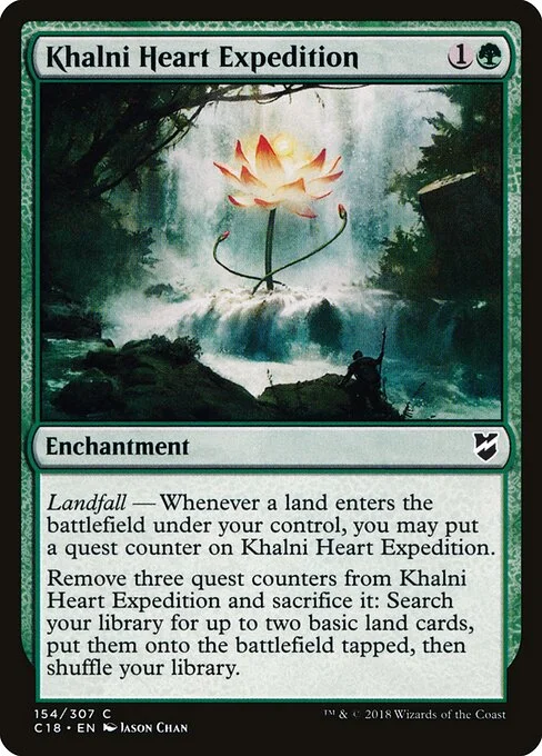 Khalni Heart Expedition, carta Magic di tipo Enchantment illustrata da Jason Chan
