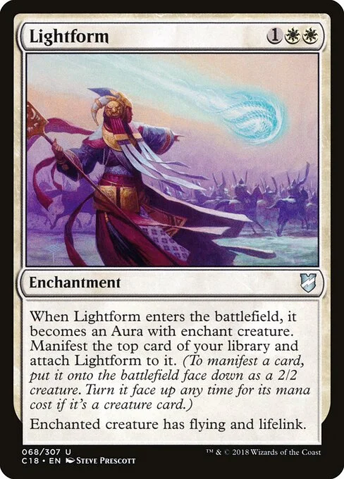 Lightform, carta Magic di tipo Enchantment illustrata da Steve Prescott