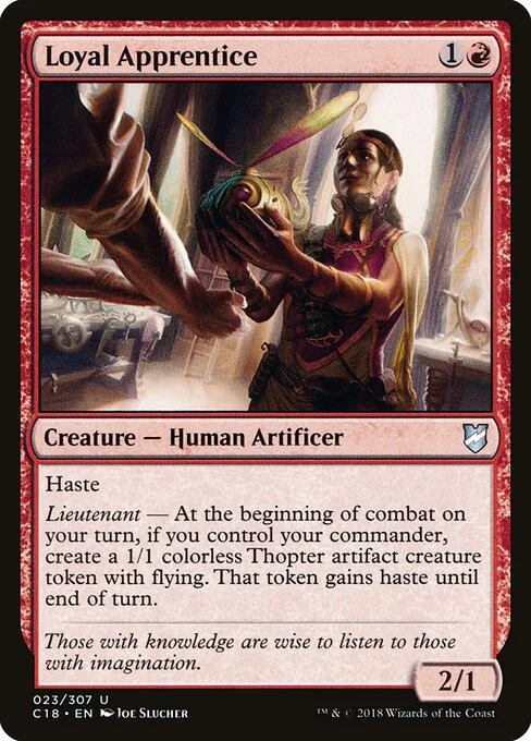 Loyal Apprentice, carta Magic di tipo Creature — Human Artificer illustrata da Joe Slucher