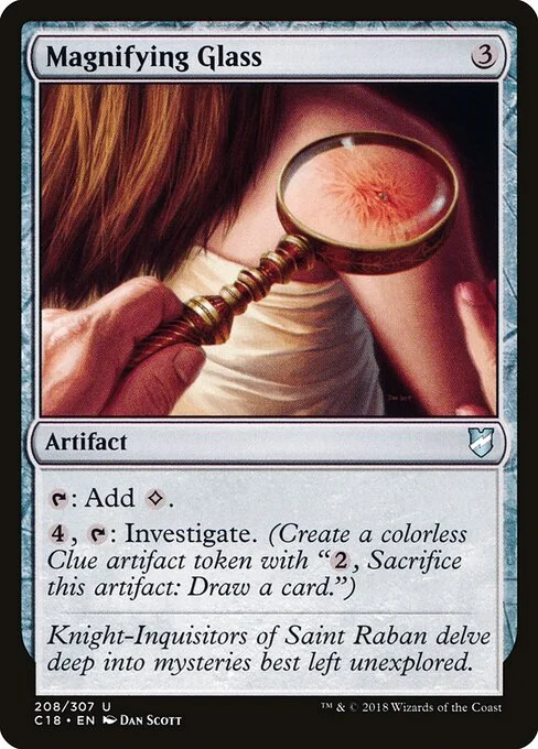 Magnifying Glass, carta Magic di tipo Artifact illustrata da Dan Murayama Scott