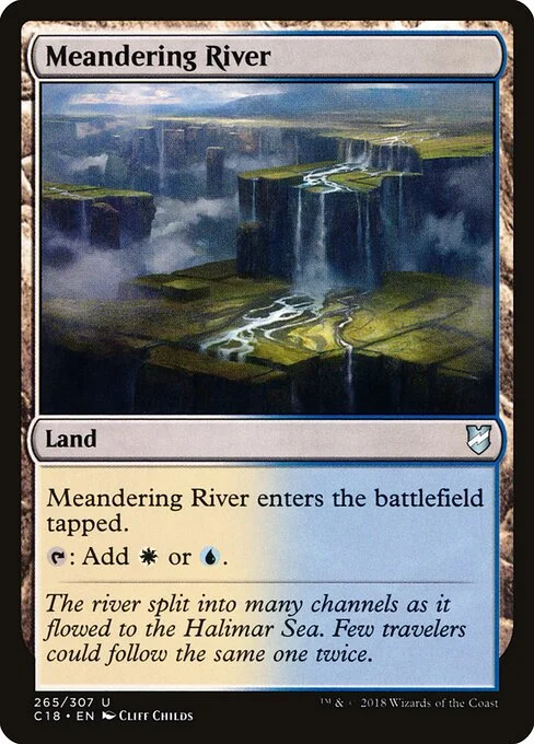 Meandering River, carta Magic di tipo Land illustrata da Cliff Childs