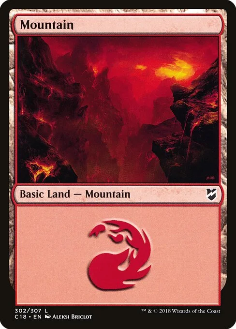 Mountain, carta Magic di tipo Basic Land — Mountain illustrata da Aleksi Briclot