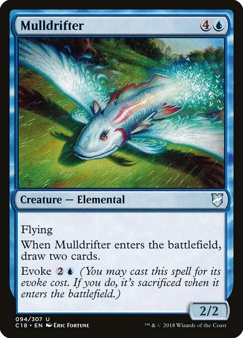 Mulldrifter, carta Magic di tipo Creature — Elemental illustrata da Eric Fortune