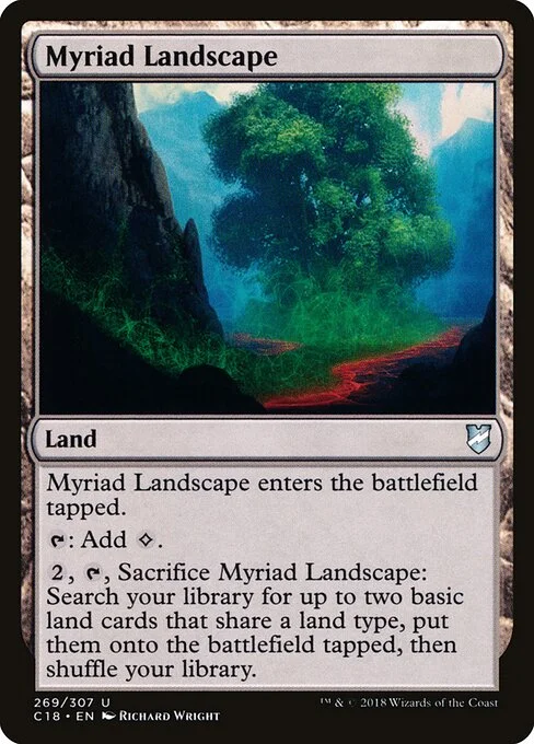 Myriad Landscape, carta Magic di tipo Land illustrata da Richard Wright