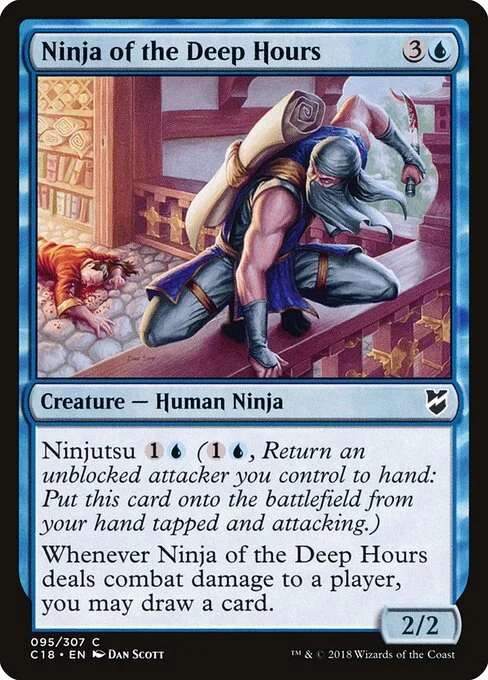 Ninja of the Deep Hours, carta Magic di tipo Creature — Human Ninja illustrata da Dan Murayama Scott