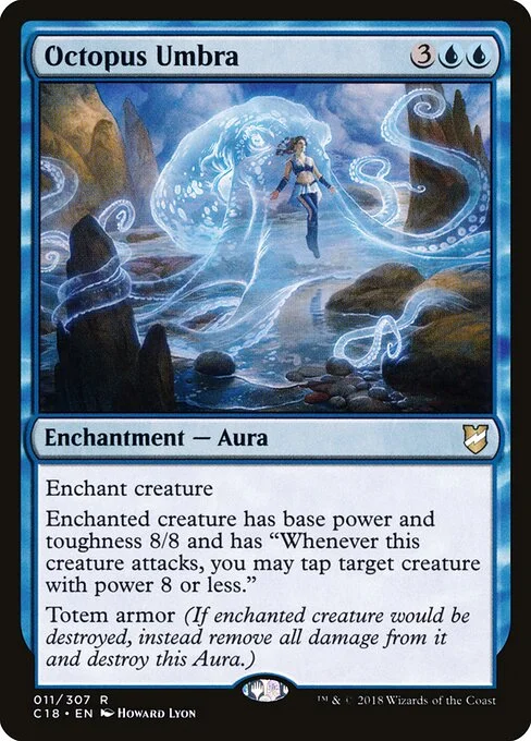 Octopus Umbra, carta Magic di tipo Enchantment — Aura illustrata da Howard Lyon