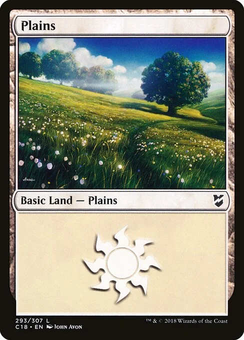 Plains, carta Magic di tipo Basic Land — Plains illustrata da John Avon