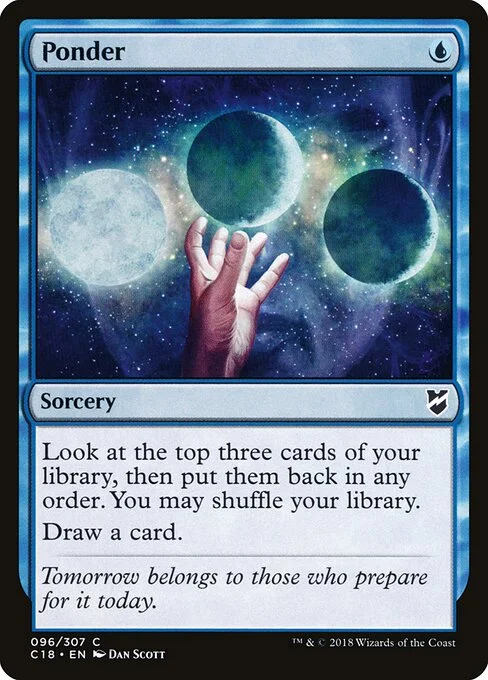 Ponder, carta Magic di tipo Sorcery illustrata da Dan Murayama Scott