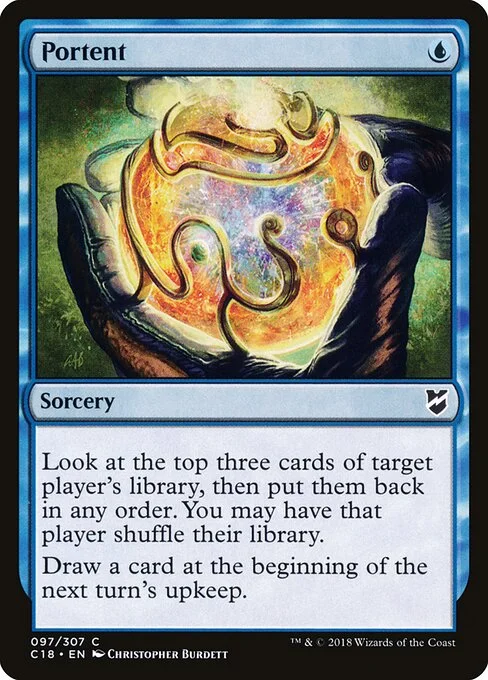 Portent, carta Magic di tipo Sorcery illustrata da Christopher Burdett