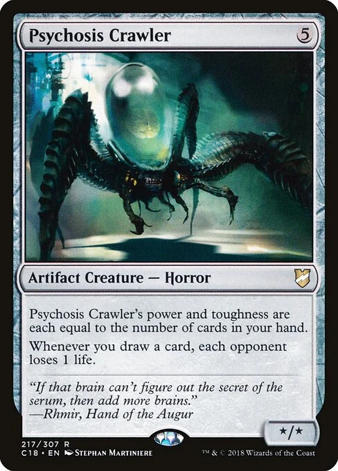 Psychosis Crawler, carta Magic di tipo Artifact Creature — Phyrexian Horror illustrata da Stephan Martiniere