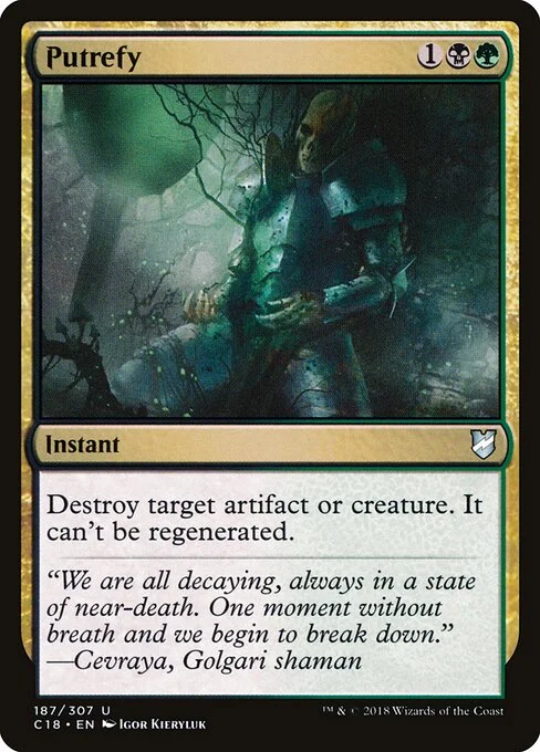 Putrefy, carta Magic di tipo Instant illustrata da Igor Kieryluk