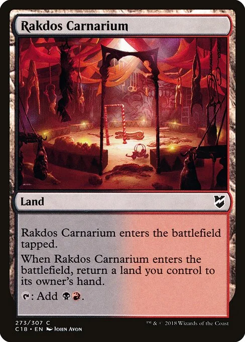 Rakdos Carnarium, carta Magic di tipo Land illustrata da John Avon