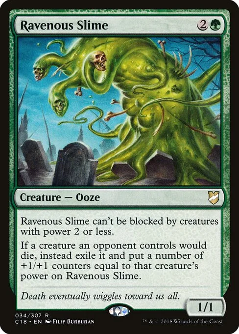 Ravenous Slime, carta Magic di tipo Creature — Ooze illustrata da Filip Burburan