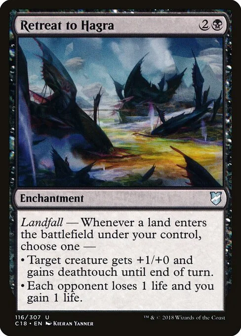 Retreat to Hagra, carta Magic di tipo Enchantment illustrata da Kieran Yanner