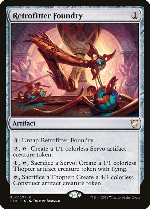 Retrofitter Foundry, carta Magic di tipo Artifact illustrata da Dmitry Burmak