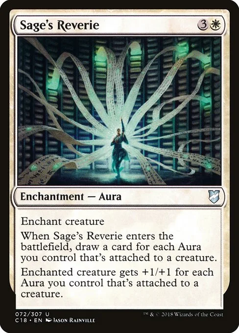 Sage's Reverie, carta Magic di tipo Enchantment — Aura illustrata da Jason Rainville