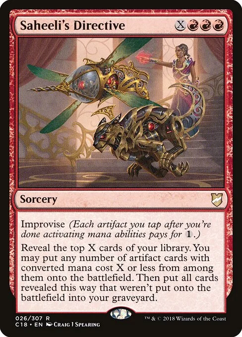 Saheeli's Directive, carta Magic di tipo Sorcery illustrata da Craig J Spearing