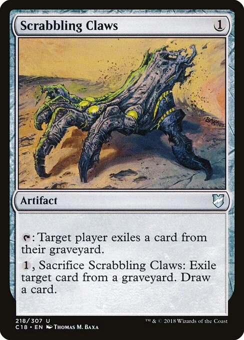 Scrabbling Claws, carta Magic di tipo Artifact illustrata da Thomas M. Baxa