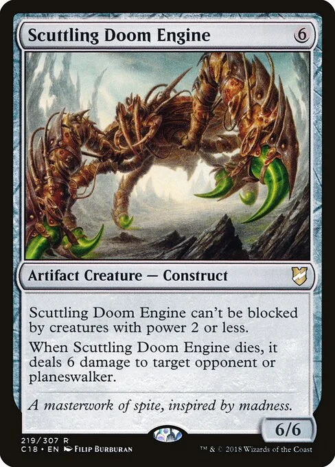Scuttling Doom Engine, carta Magic di tipo Artifact Creature — Construct illustrata da Filip Burburan