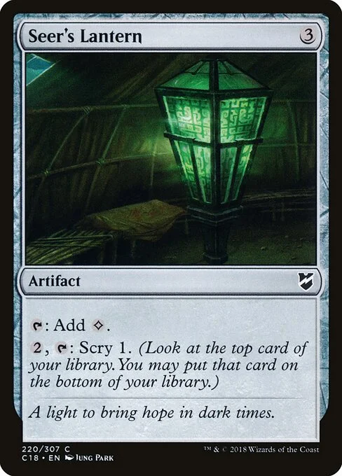 Seer's Lantern, carta Magic di tipo Artifact illustrata da Jung Park
